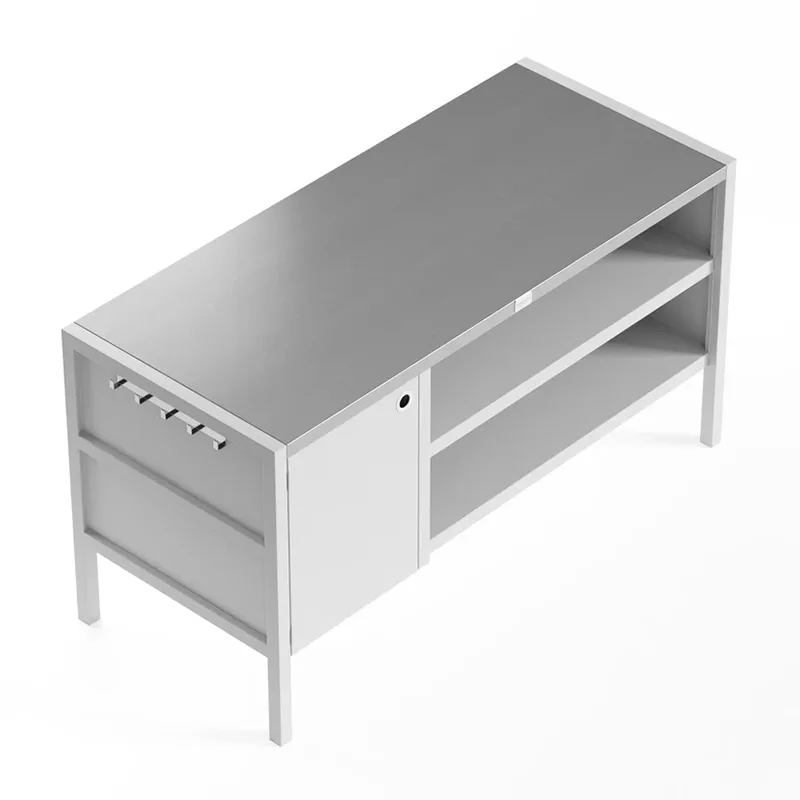 Dobbeltlags udendørs køkkenskab med dør
