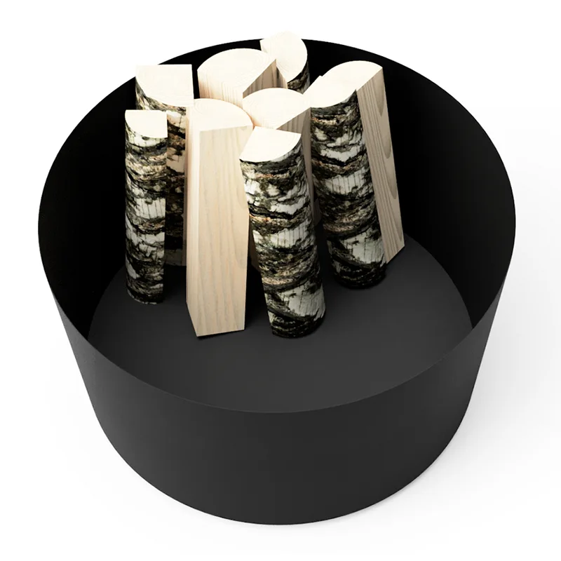 Galvaniseret metal rund udendørs plantekasse